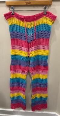 Katydid Multicolor Crochet Pants